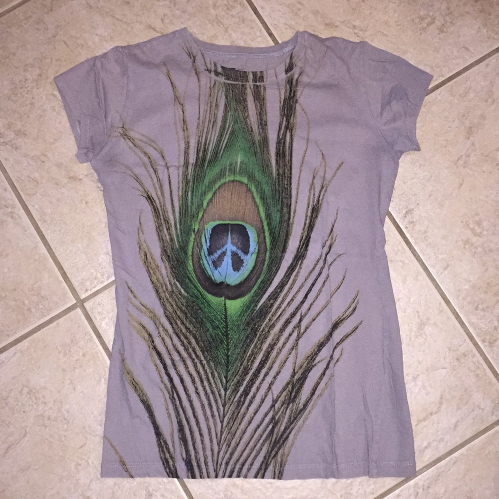 Cotton On peacock feather tshirt